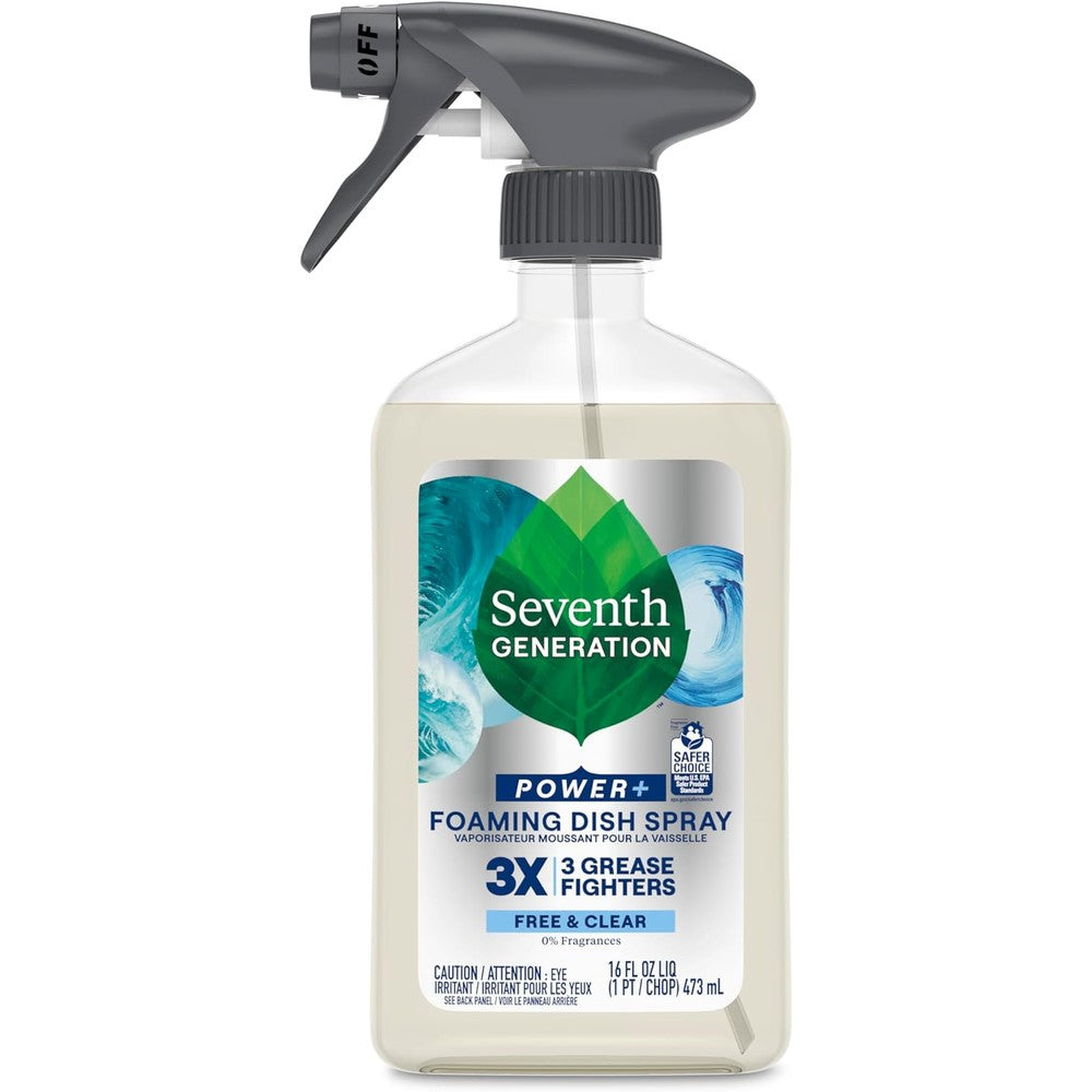 Seventh Generation Foaming Dish Spray Free and Clear front bottle view