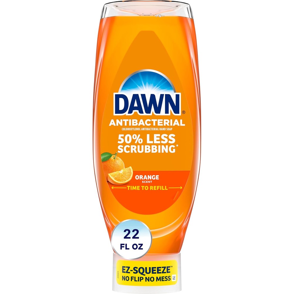 Dawn Ultra Antibacterial Ez-Squeeze Hand Soap Orange bottle front view