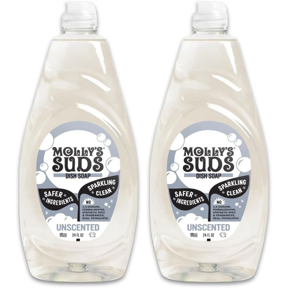 Molly's Suds Liquid Dish Soap 24 Fluid Ounce 2 Pack front view