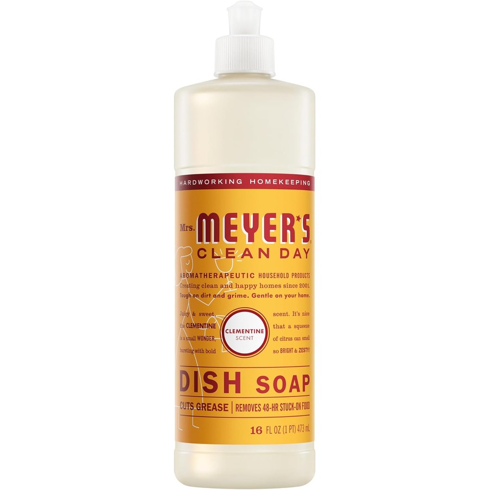 Mrs. Meyer's Clean Day Clementine Dish Soap bottle front view
