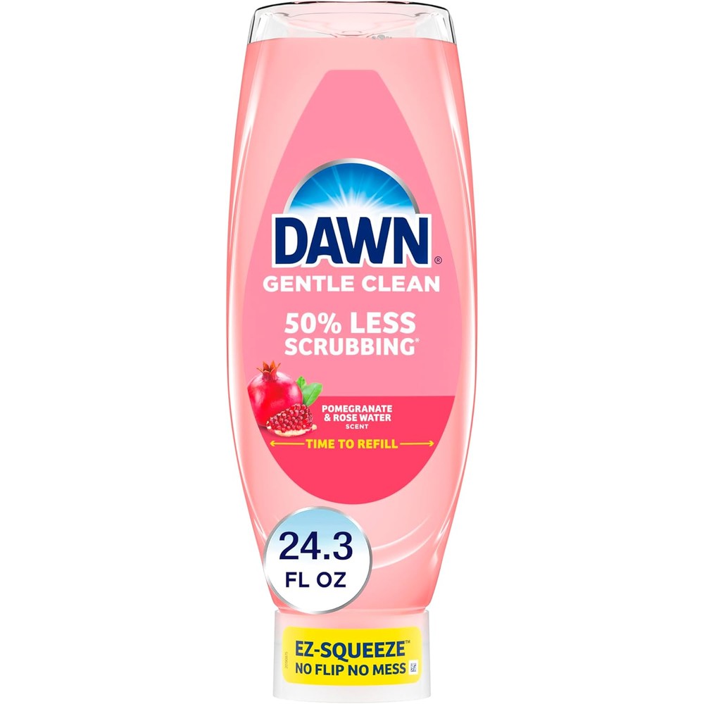 Dawn Gentle Clean Ez-Squeeze Pomegranate and Rose Water bottle front view