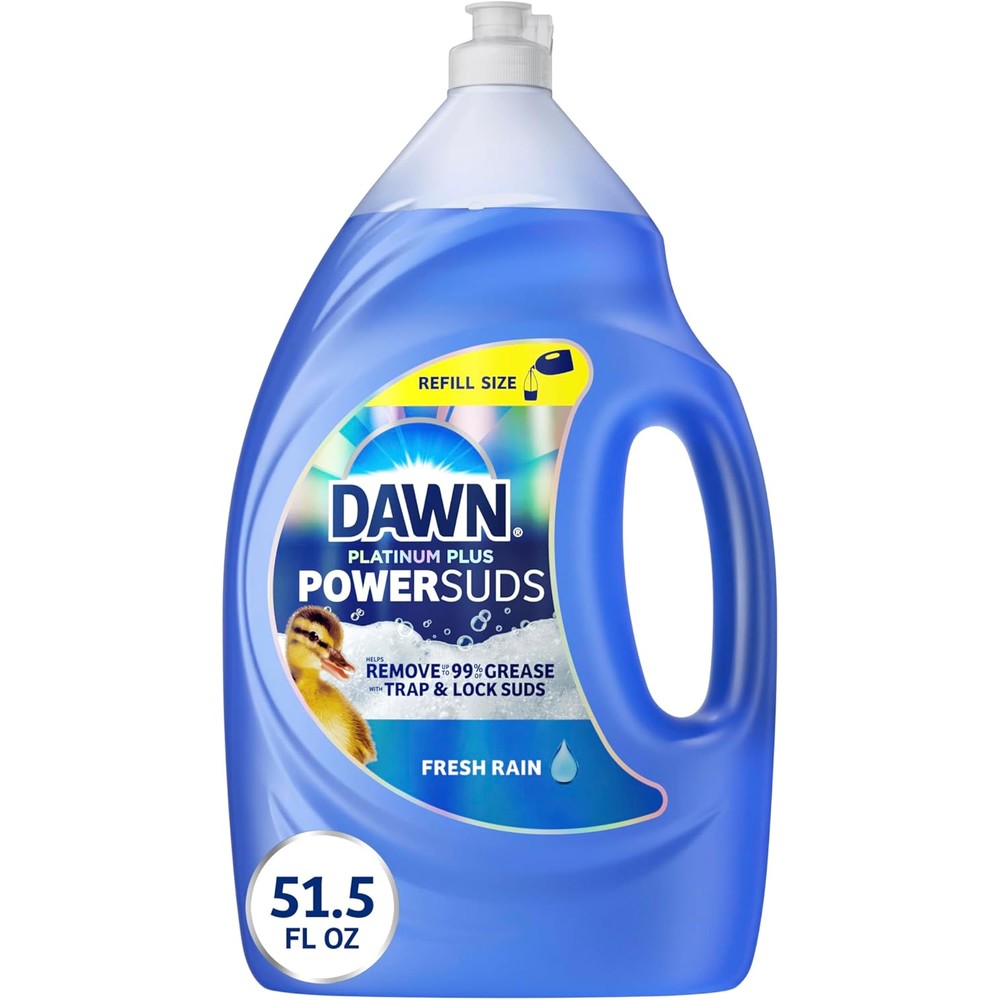Dawn Platinum Plus PowerSuds Liquid Dish Soap 51.5 fluid ounces front view