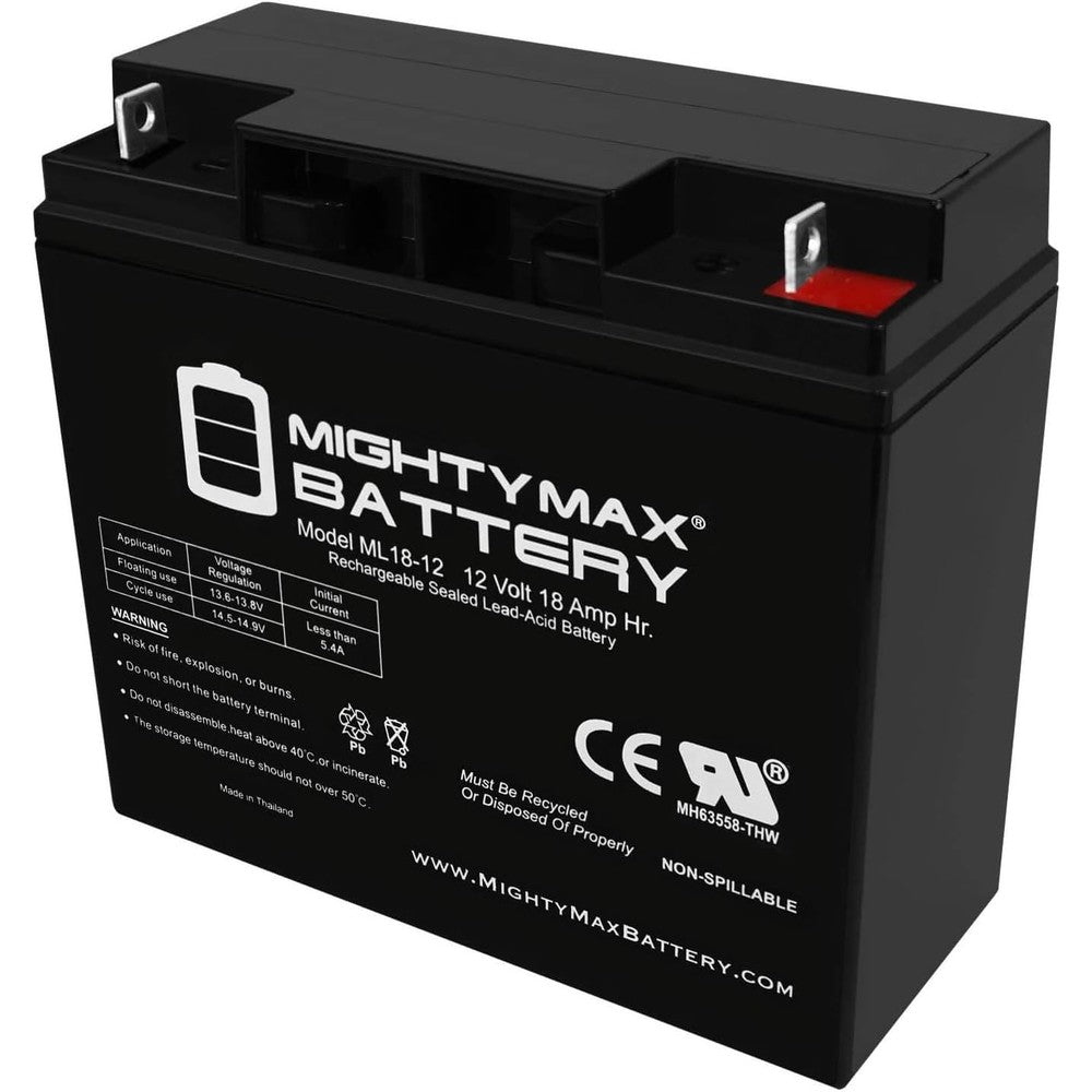 Mighty Max Battery 12V 18AH SLA Replacement Battery for Powerland 10000 WATT Generator Brand Product