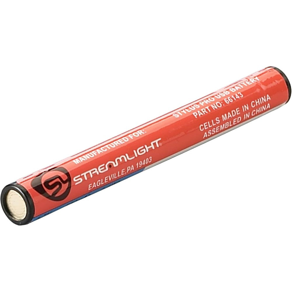 Streamlight 66143 Lithium Ion Battery front view for Stylus Pro USB rechargeable penlight.