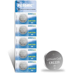 Pgsonic CR1220 3V Lithium Battery 5 pack front view