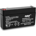Casil 6V 1.3Ah SLA AGM replacement battery front view showing product labeling and F1 terminals