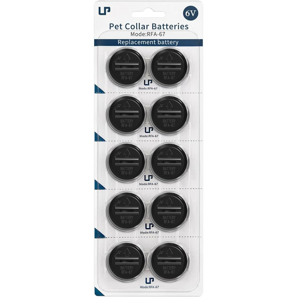 LP RFA-67 RFA-67D-11 6V Pet Collar Replacement Batteries 10 Pack, Compatible with Petsafe Electronic Collars 6 Volt Battery Long-Lasting & High Capacity