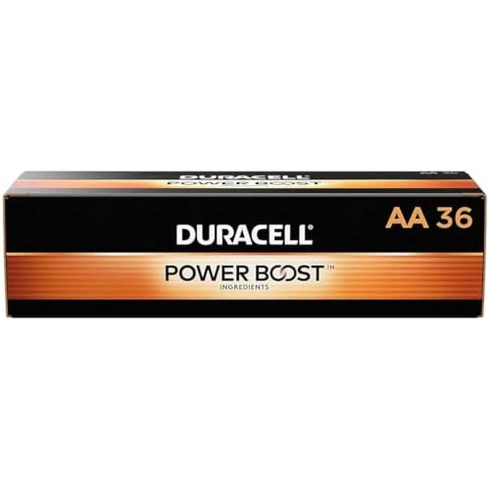 Duracell Professional MN15P36 Coppertop AA batteries 36 pack front view showcasing retail packaging.