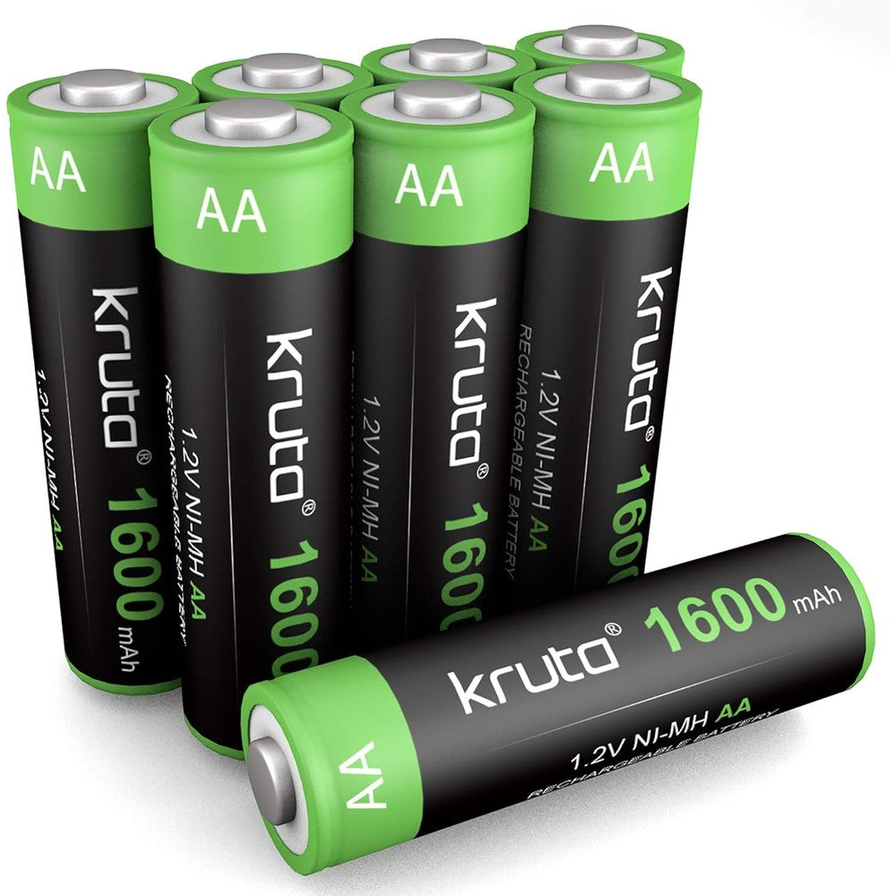 Solar Lights Batteries AA 1600mah High Capacity 1.2V Ni-MH Rechargeable AA Solar Battery for Outdoor Solar Lights, Battery String Lights, TV Remotes, Wireless Mouses, Radio, Flashlight