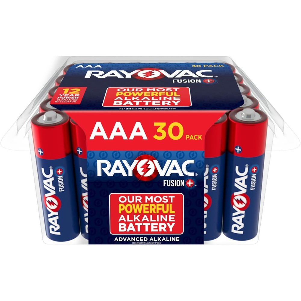 Rayovac Fusion AAA Premium Alkaline Batteries 30 Pack front view