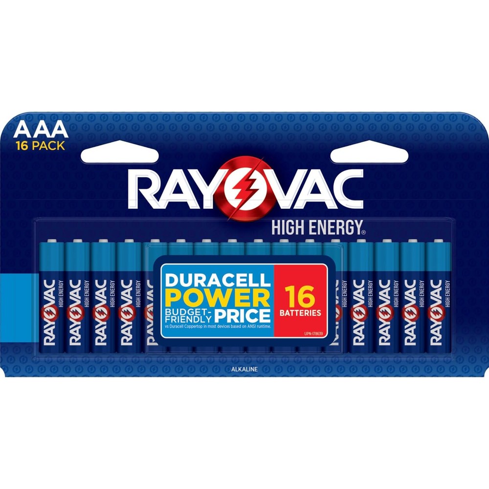 Rayovac High Energy AAA Batteries (16 Pack), Alkaline Triple A Batteries