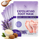 Bloomora foot peeling mask front packaging view for dead skin removal