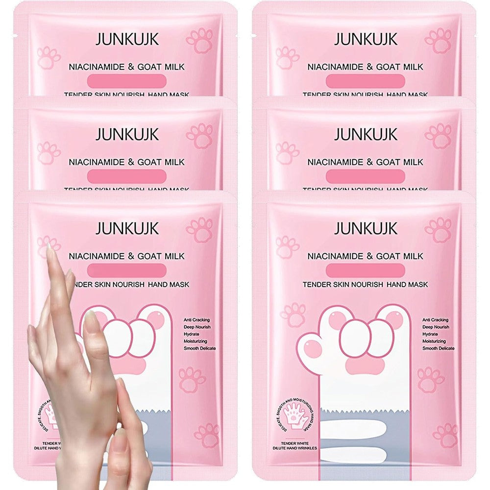 6PCS Hand Masks,Hydrating Hand Masks Moisturizing Gloves Overnight for Dry Cracked Hands,Daily Hand Care Hand Masks Gift Set for Women and Men A