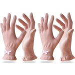 Evridwear Cotton Moisturizing Gloves front view in pink