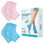 Promifun moisturizing heel socks in pink and blue for cracked heel repair