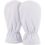 Segbeauty paraffin wax mitts front view of white terry cloth thermal gloves
