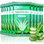 LYQC Paraffin Wax Refill front view showing ten packs of aloe vera scented wax blocks for heat therapy.