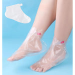 Tihzheoy disposable plastic foot covers 400 pack front view packaging