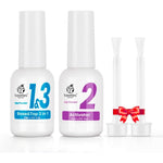 Beetles Dip Powder Liquid Set featuring 15ml bottles of 2 in 1 base top coat and activator