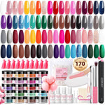 AZUREBEAUTY 36 color dip powder kit featuring brown orange and yellow shades