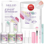 SAVILAND Clear Dip Powder Nail Kit with 60g large powder jar and liquid set