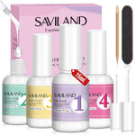 SAVILAND dip powder liquid set with base activator top coat and brush saver
