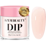 AZUREBEAUTY translucent dip powder in soft peach pink for jelly nails