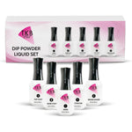 TKB Trading Nail Dip Powder Liquid Set front view showing five essential bottles