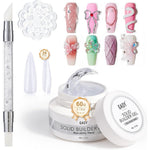 GAOY solid builder gel jar for clear nail extensions and 3D sculpting