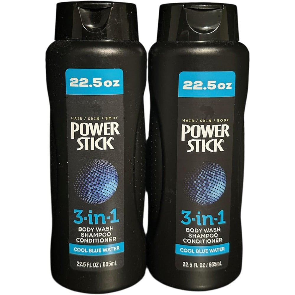 White Rain for Men 3 in 1 Shampoo/Conditioner/Body Wash Cool Ocean Wave - 15 oz, Pack of 2