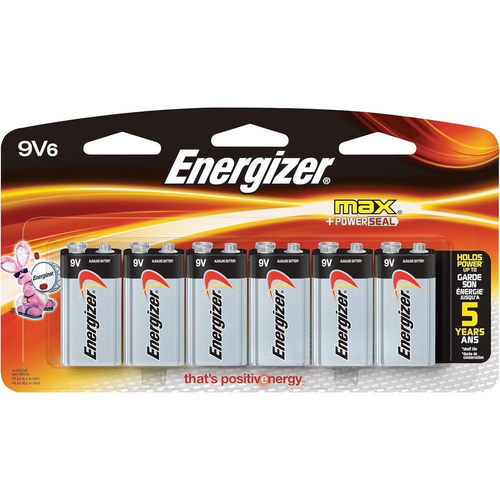 Energizer 9V Alkaline Batteries, 6 Count