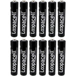 LOOPACELL AAAA Quadruple A E96 Batteries 12 Pack