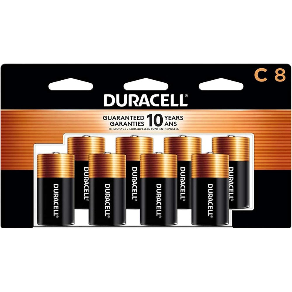 Duracell - CopperTop C Alkaline Batteries with recloseable package - long lasting, all-purpose C battery for household and business - 8 count