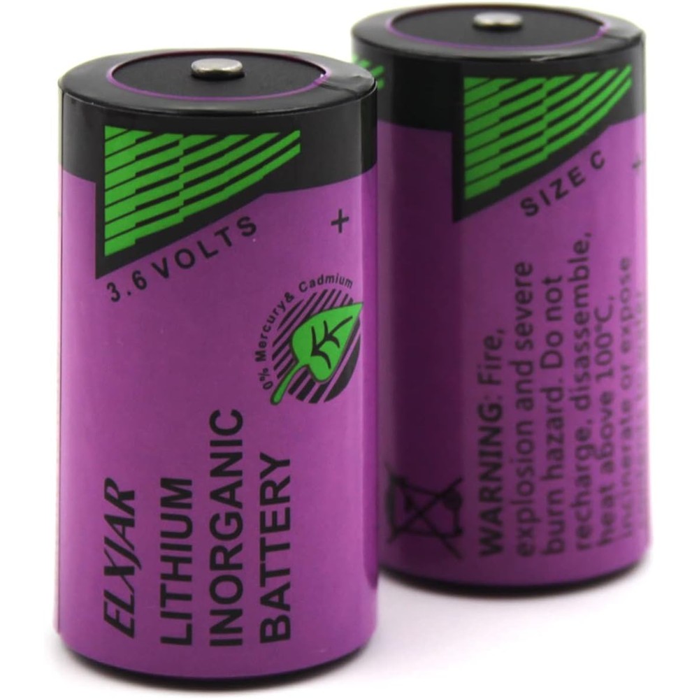elxjar (2-Pack) 3.6V TL-5920 Lithium Battery Replacement for Tadiran iXtra Series TL-2200 TL-5920/S ER26500 LS26500 C Size Non-Rechargeable Battery
