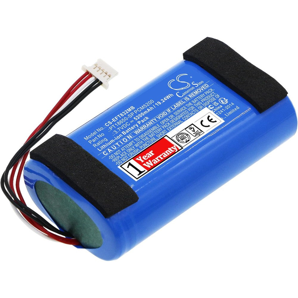 5200mAh Battery Replacement for Spaceview Pro Baby cam T8321-M PT18650-SP PCM5200