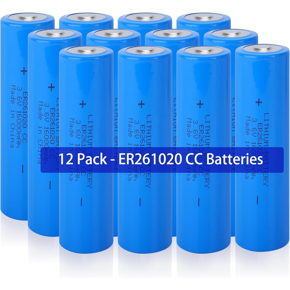 ER261020 Batteries CC 3.6V 16000mAh Lithium Thionyl Battery for Locators Digitrak sonde Memory Storage(12 Pack)