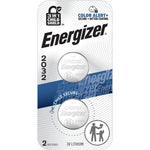 Energizer 2032 lithium coin batteries 2 pack front view showing retail child shield packaging