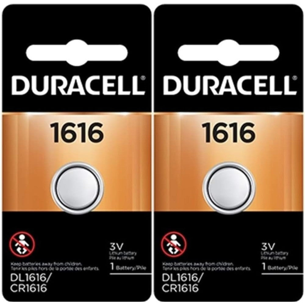 Duracell 1616 DL1616 CR1616 DL1616B2PK Coin Cell Watch Battery 3.0 Volt Lithium, 2 Count (Pack of 1)