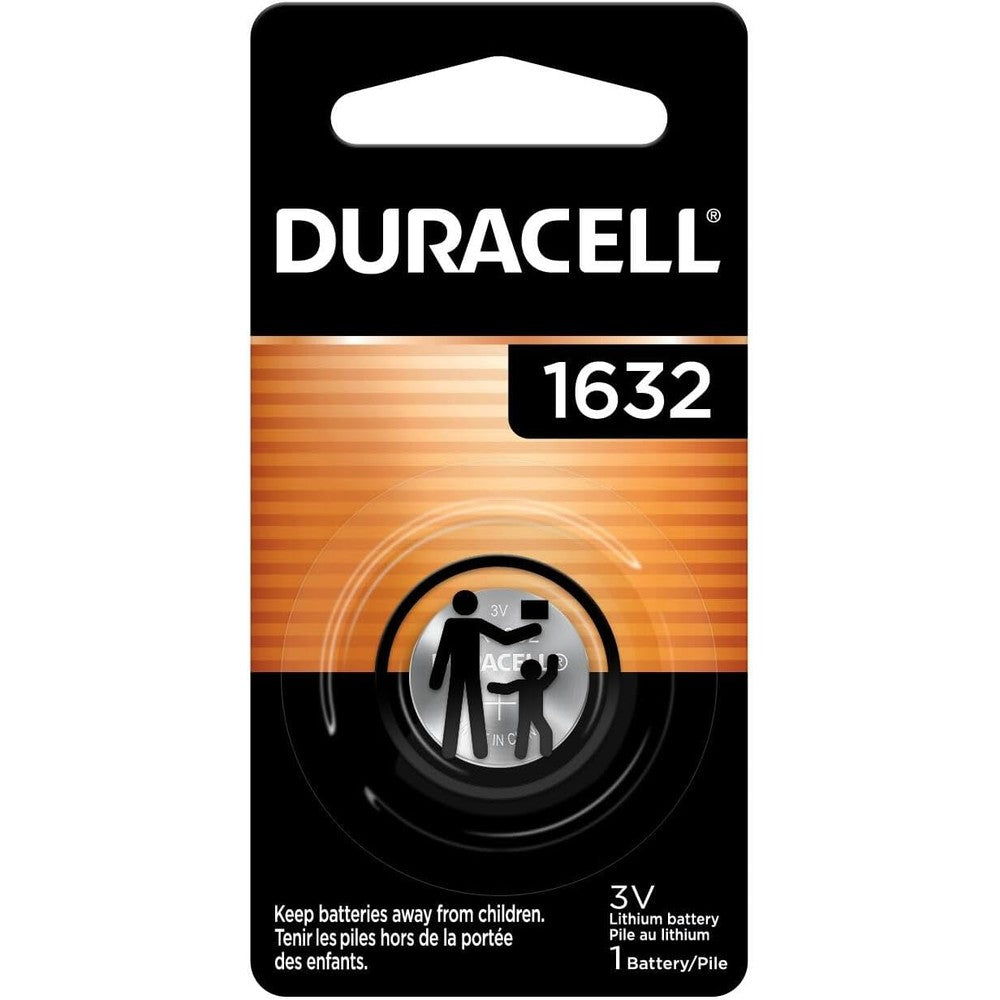 Duracell 1632 3V Lithium Coin Battery 1 Count (Pack of 1), CR1632 3V Battery for Fitness Devices, Watches, and More