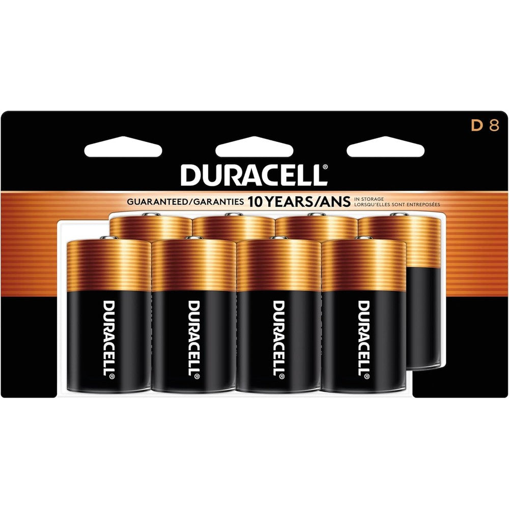 Duracell Coppertop D Batteries, 8 Count Pack, D Battery with Long-lasting Power, All-Purpose Alkaline D Battery for Household and Office Devices