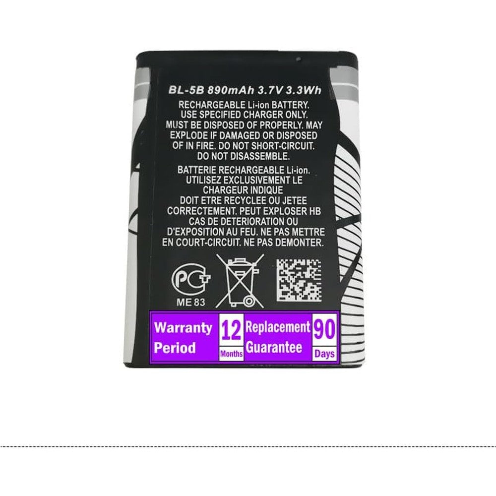 3.7V 890mAh BL-5B Rechargeable Battery Suitable for Household Radio with Current Protection,Cost-Effective Battery