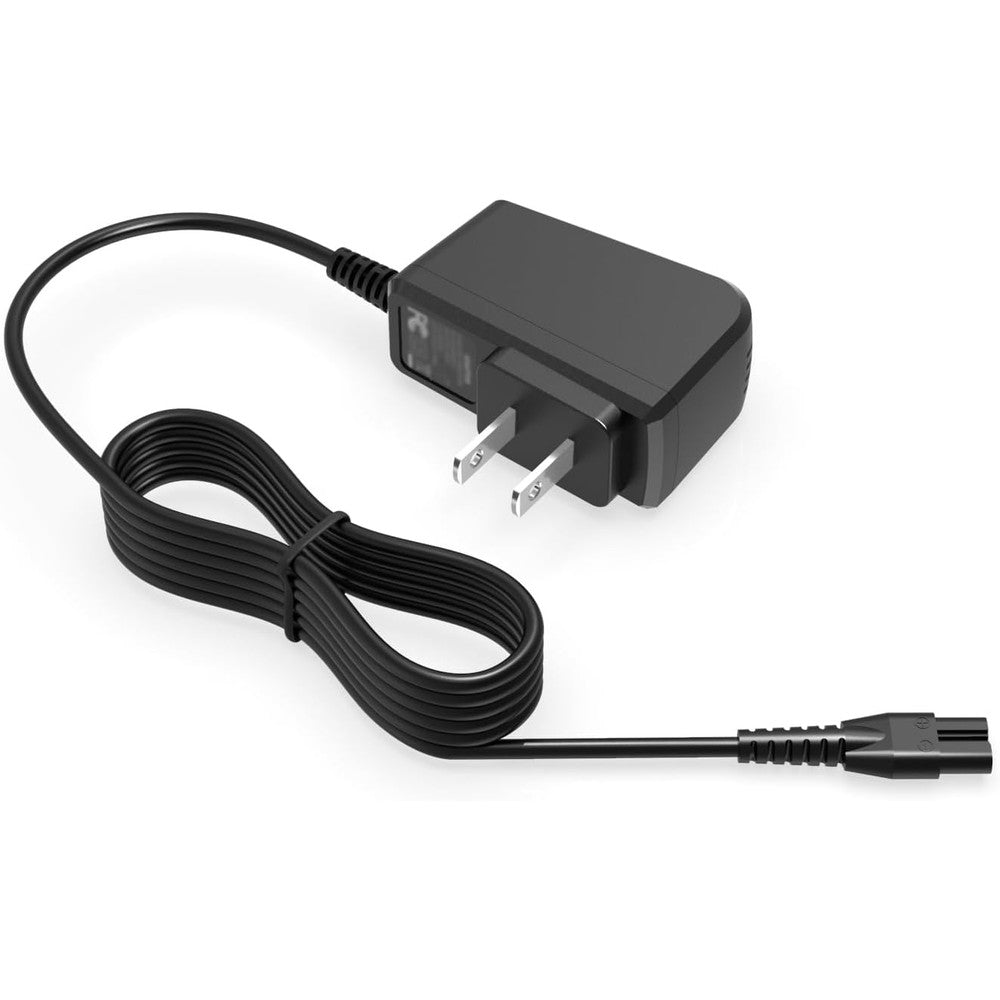 Superer replacement charger for Manscaped Lawn Mower front view showing the AC wall adapter block and power cable.