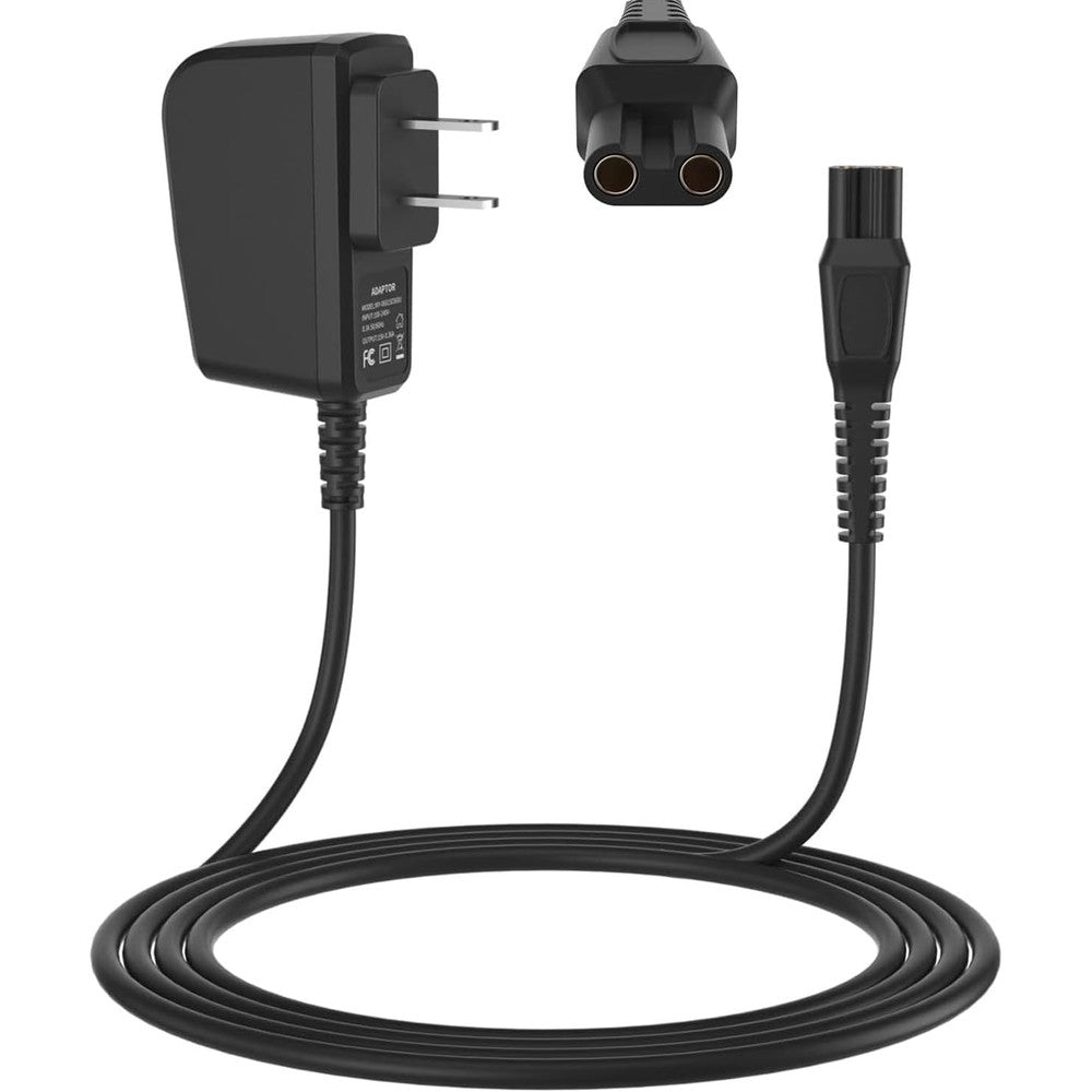 XXSZHY 15V charger cord front view showcasing the twin prong appliance connector plug