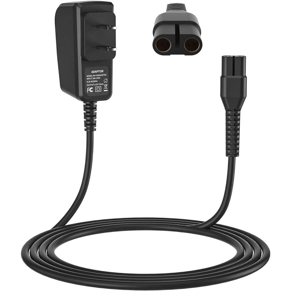 ABRALE replacement power adapter front view for grooming trimmers