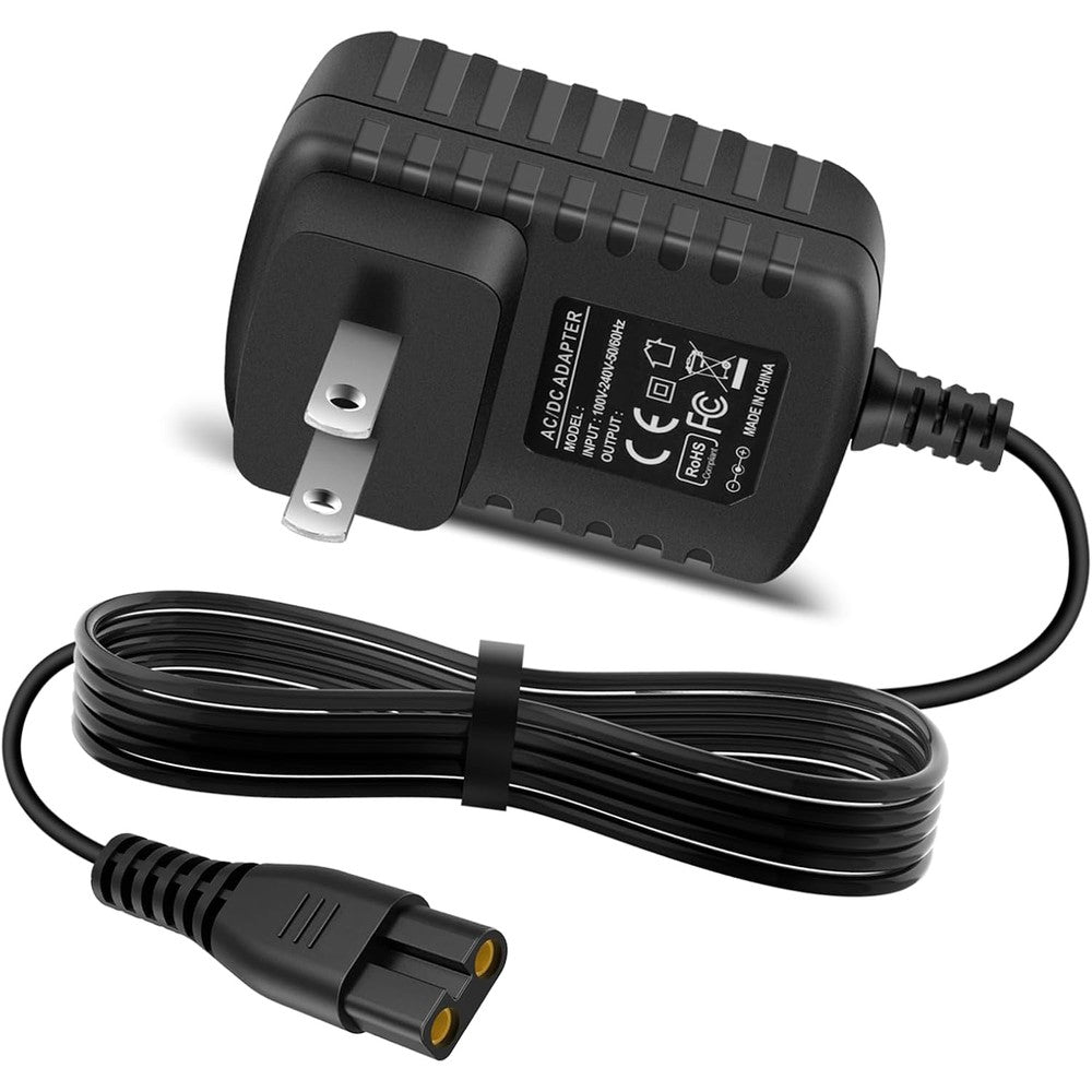 IOKOFJOA 4.5V charger for BaByliss PRO trimmer front view showing the power brick adapter and wall plug configuration.