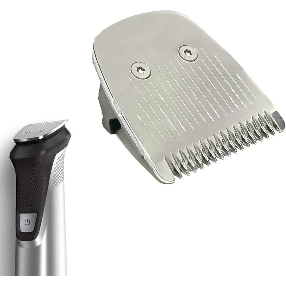 Maxeylead 32mm full size replacement trimmer blade front view showing stainless steel teeth