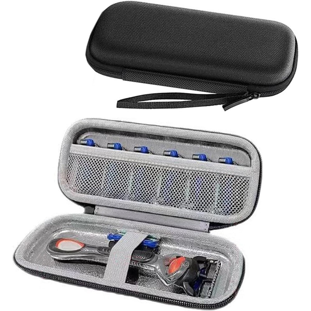 Naisc travel razor case black front view for men grooming