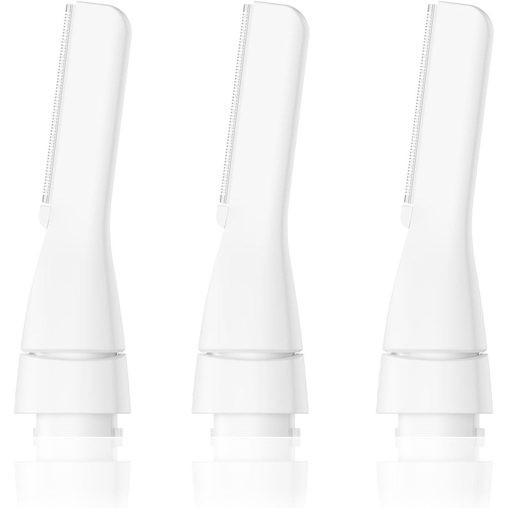 OLOV Slim facial hair trimmer replacement blade heads front view