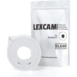 Lexcam adhesive patches for Dexcom G7 front view transparent waterproof overpatch packaging