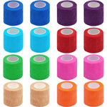 Clooflar self adhesive bandage wrap sixteen pack front view showing multiple vibrant colors.
